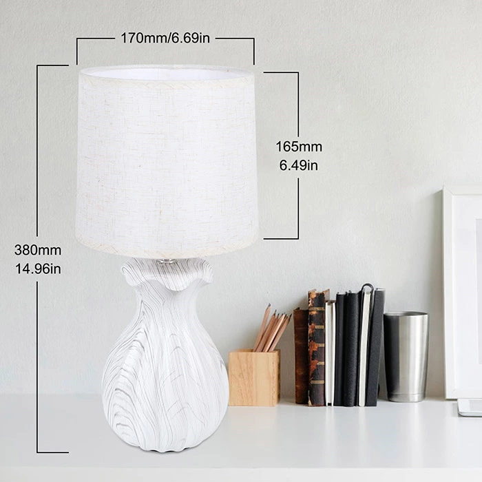 Small Cream White Ceramic Table Lamp