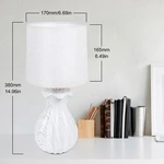 Small Cream White Ceramic Table Lamp