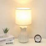 Small Cream White Ceramic Table Lamp