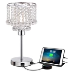 K9 Ball Crystal Table Lamp with USB Ports