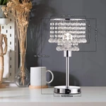 K9 Ball Crystal Table Lamp with USB Ports