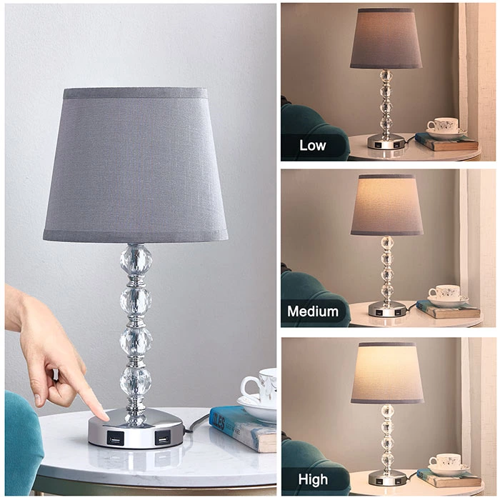 3-Way Dimmable Touch Control Crystal Lamp