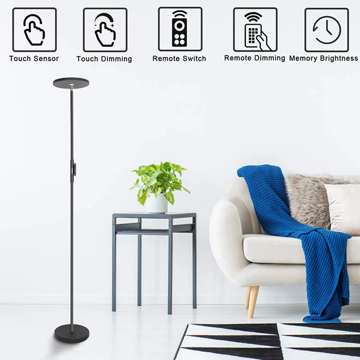 LED Torchiere Floor Lamp with Remote Control