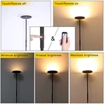 LED Torchiere Floor Lamp with Remote Control