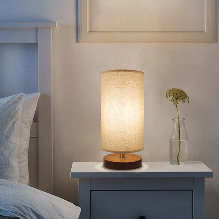 Simple Wood Base Table Lamp