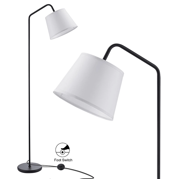 Simple Floor Lamp with White TC Cloth