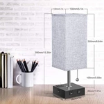 Modern Table Lamp with USB Ports and Outlet