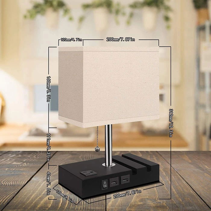 Modern Table Lamp with Phone Stand