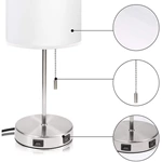 Simple USB Table Lamps with White Lampshade