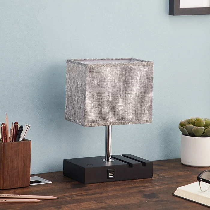 Multifunctional Touch Control Stepless MDF Table Lamp