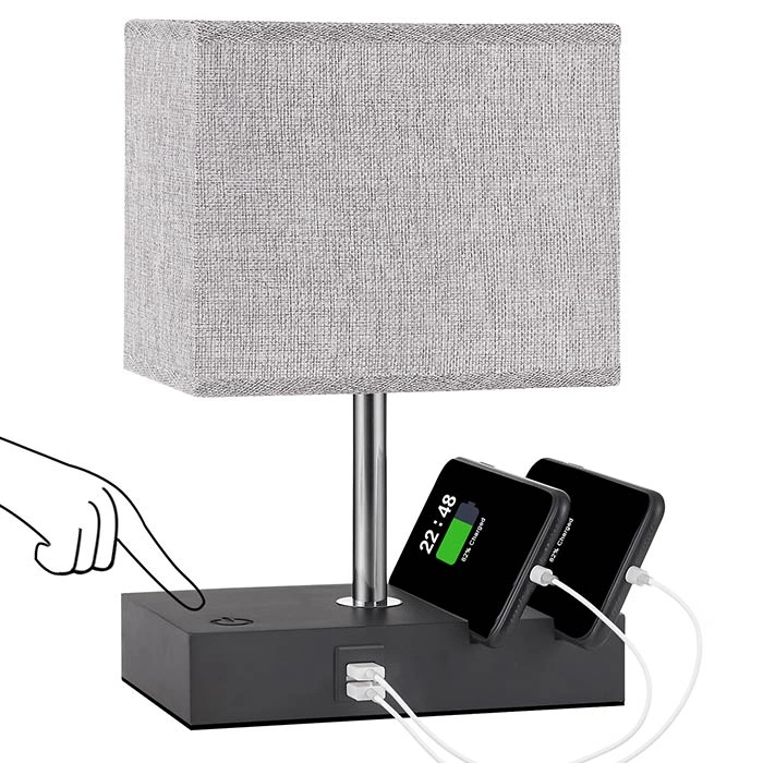 Multifunctional Touch Control Stepless MDF Table Lamp