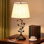 Retro Table Lamp with USB Ports