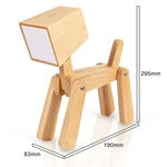 Adjustable Wooden Dog Shaped Lamp