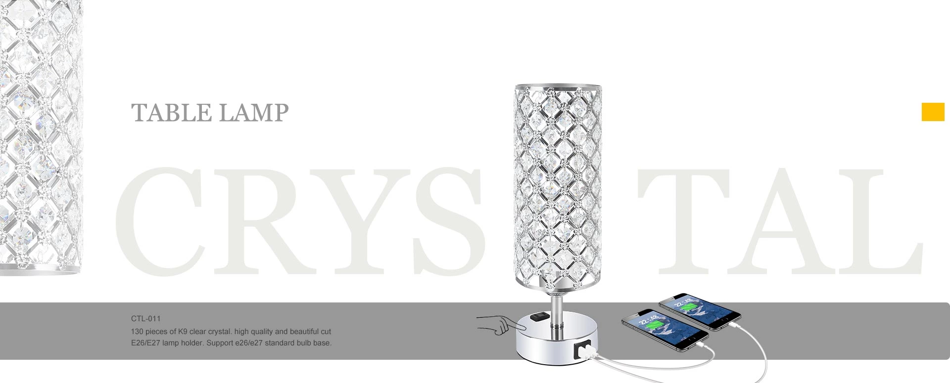 crystal table lamp