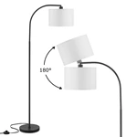 Arc Floor Lamp Adjustable Standing Lamp with TC Cloth Lampshade