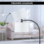 Arc Floor Lamp Adjustable Standing Lamp with TC Cloth Lampshade