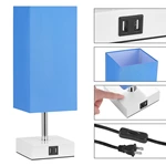 Blue Color Touch Control Table Lamp Nightstand Lamps for Bedroom