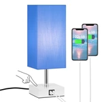 Blue Color Touch Control Table Lamp Nightstand Lamps for Bedroom