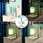 Green Color Touch Control Table Lamp Nightstand Lamps for Bedroom