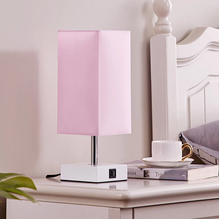 Pink Color Touch Control Table Lamp Nightstand Lamps for Bedroom