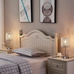 Sliver Crystal Bedside Lamp Set of 2 with Bulbs for Bedroom Living Room