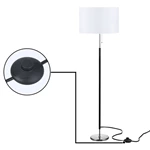 Floor Lamp with Pull Chain Foot Switch,Standing Lamp for Livingroom