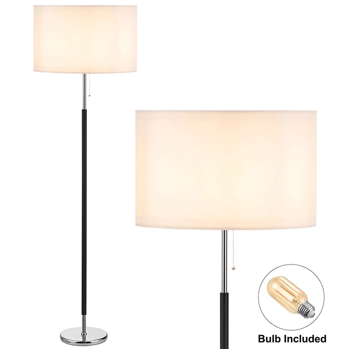 Floor Lamp with Pull Chain Foot Switch,Standing Lamp for Livingroom