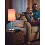 Pink Color Small Touch Control Nightstand Lamp with USB Outlet