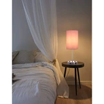 Pink Color Small Touch Control Nightstand Lamp with USB Outlet