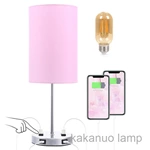 Pink Color Small Touch Control Nightstand Lamp with USB Outlet