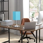 Deep Blue Color Touch Control USB Table Lamp with Outlet