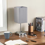 Pessimistic Color Touch Control USB Table Lamp with Outlet