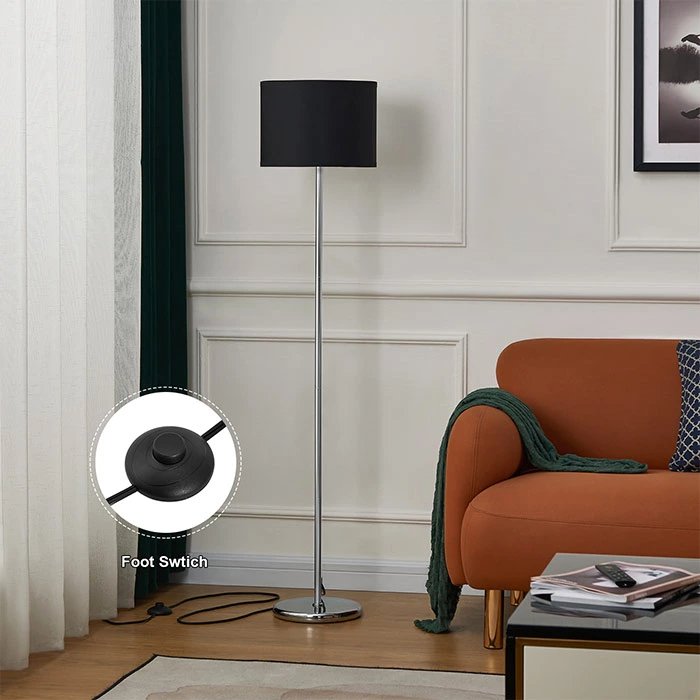 Black Standing Lamp Tall Floor Lamp for Living Room