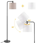 Arc Adjustable floor lamp with 2 lampshades