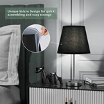 Drum Shape Touch Control Table Lamp Black Color