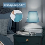 Drum Shape Touch Control Table Lamp Deep Blue Color