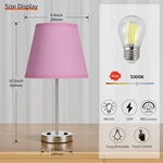 Drum Shape Touch Control Table Lamp Pink Color