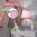 Drum Shape Touch Control Table Lamp Pink Color