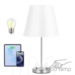 Drum Shape Touch Control Table Lamp White Color