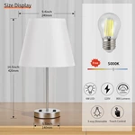 Drum Shape Touch Control Table Lamp White Color