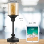 Industrial 3-Way Touch Dimmable Cracked Glass Table Lamp